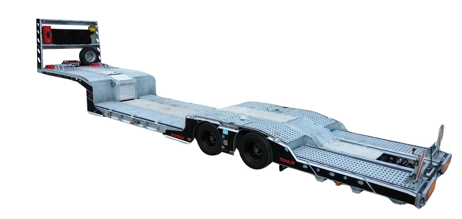 Semirimorchio carrellone 2 assi JX-2 Trailix per soccorso stradale scontornato
