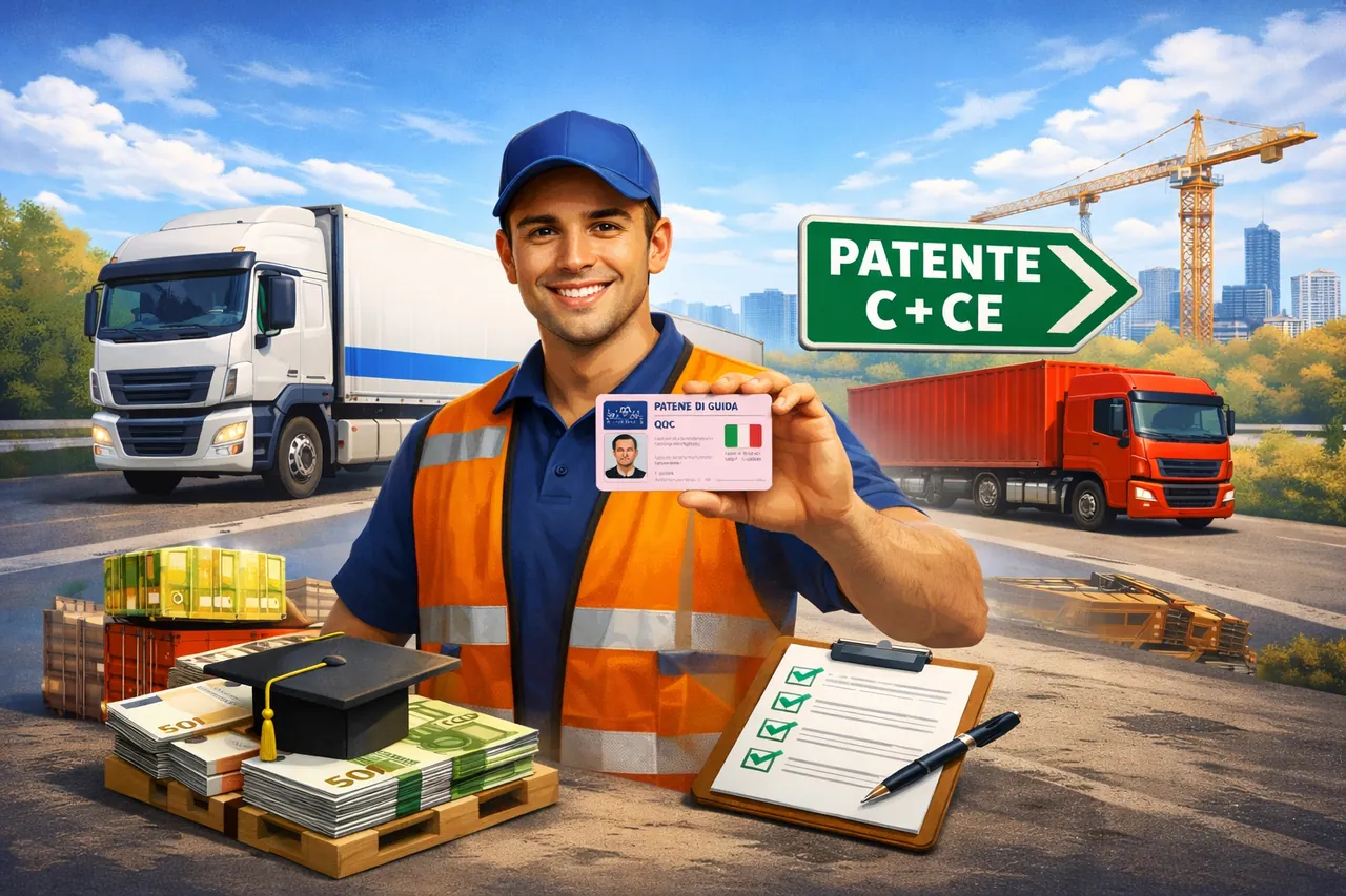 Bonus Patente Autotrasporto 2026 per patente C, CE e CQC Bonus Patente Autotrasporto 2026 per patente C, CE e CQC
